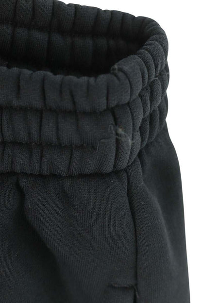 BALENCIAGA Distressed Cropped Sweatpants Black Size S
