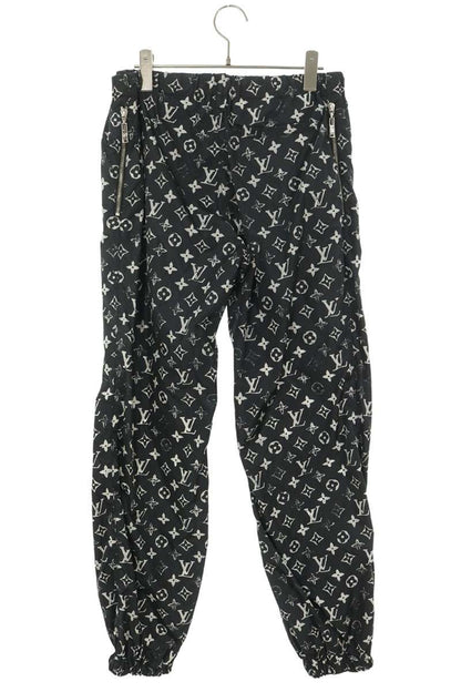 LOUISVUITTON Stencil Monogram Jogging Pants Black Size 38