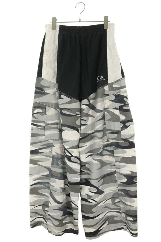 BALENCIAGA Cut-Up Layered Snow Camo Pants Size S