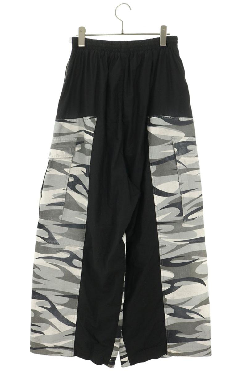 BALENCIAGA Cut-Up Layered Snow Camo Pants Size S