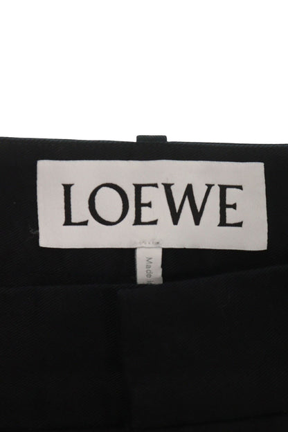 LOEWE Pleated Wide Pants Black Size 48