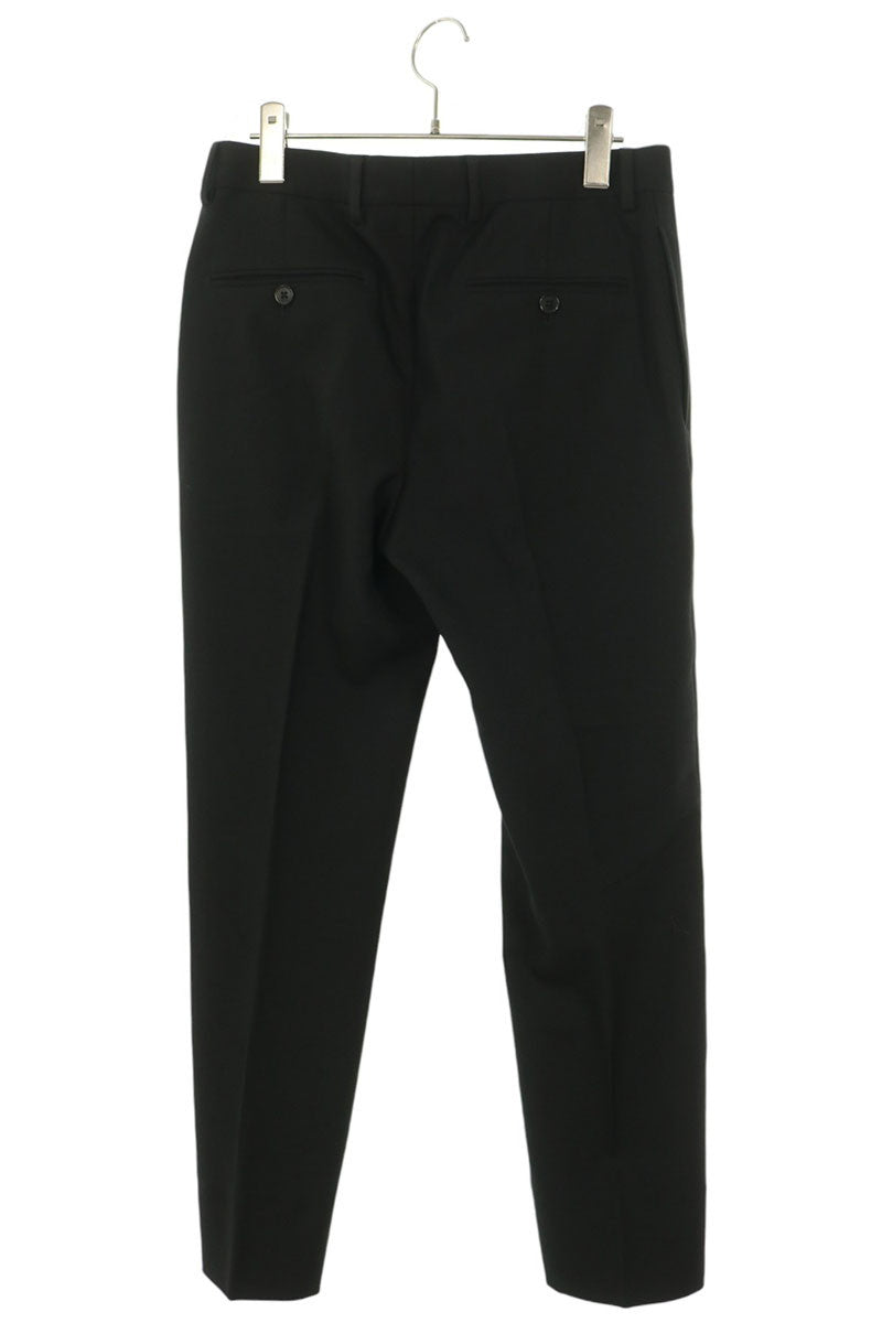 SAINT LAURENT PARIS Wool Center Press Slacks Black Size 44