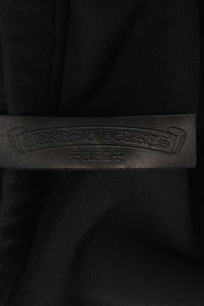 Chrome Hearts Y NOT Leather Cross Sweatpants Black Size M