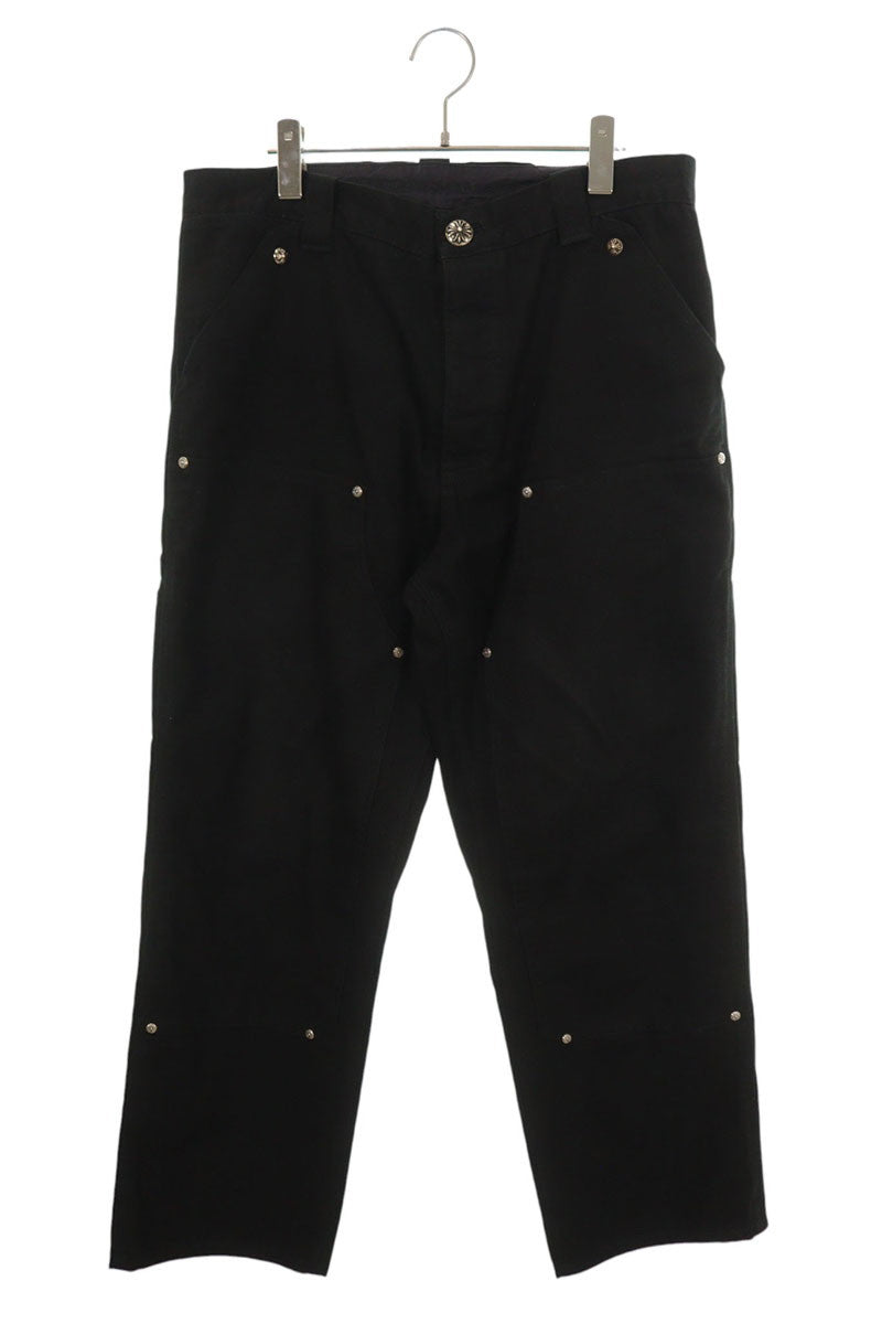 Chrome Hearts Black Cotton Carpenter Knee Pants Size 34
