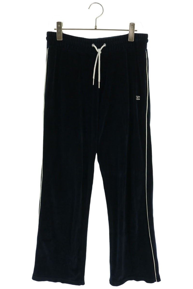 CELINE Triomphe Velvet Track Pants Navy Size M
