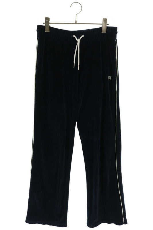 CELINE Triomphe Velvet Track Pants Navy Size M