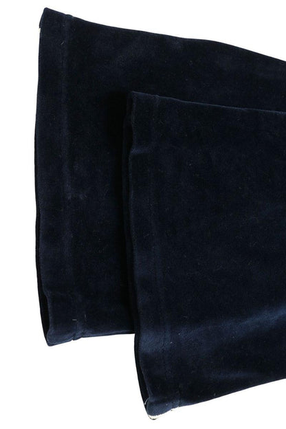 CELINE Triomphe Velvet Track Pants Navy Size M