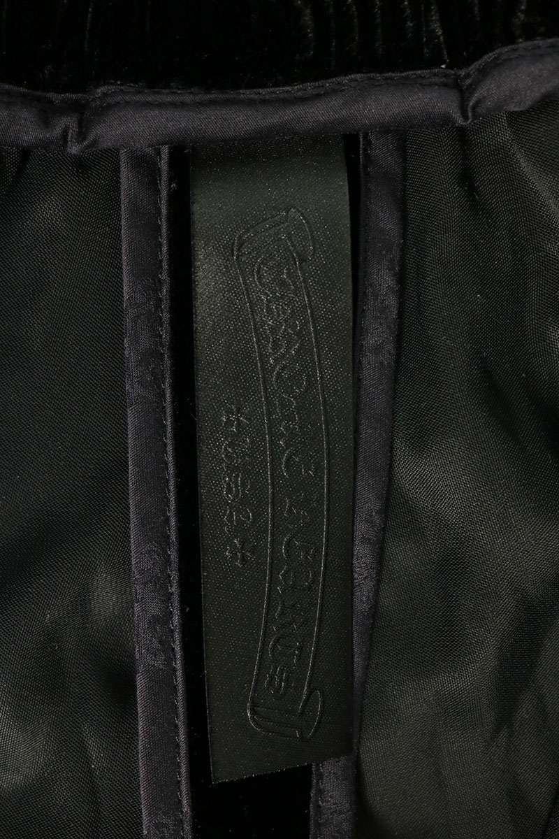 Chrome Hearts Velvet Tracksuit Pants Black Size XXL