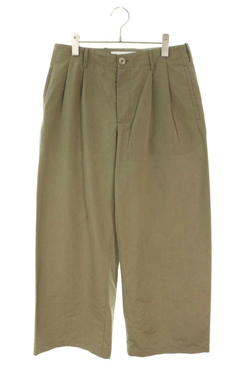 OUR LEGACY Wide Wool Blend Pants Khaki Size 46