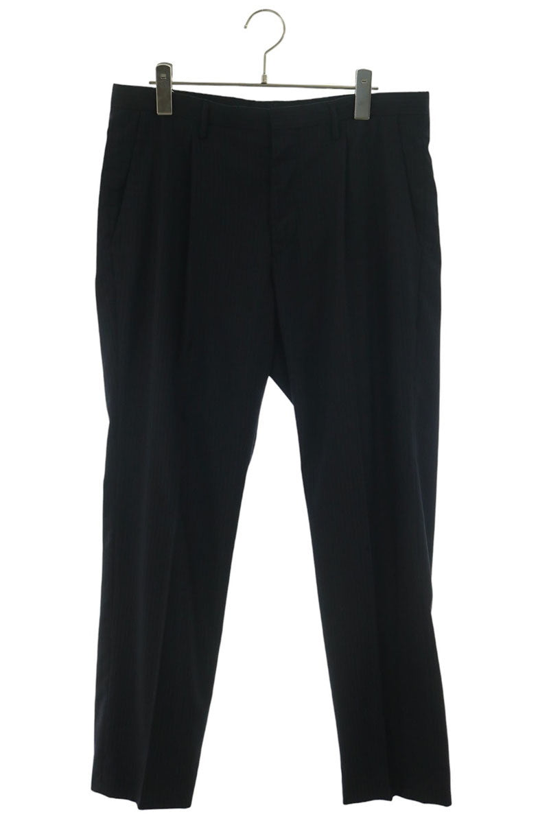 PRADA Pinstripe Tapered Slacks Dark Navy Size 48