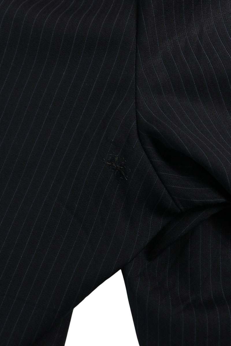 PRADA Pinstripe Tapered Slacks Dark Navy Size 48
