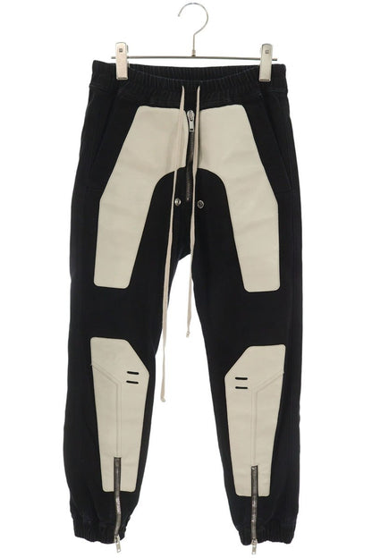 Rick Owens Larry Cargo Jogger Leather Patch Pants Size 46
