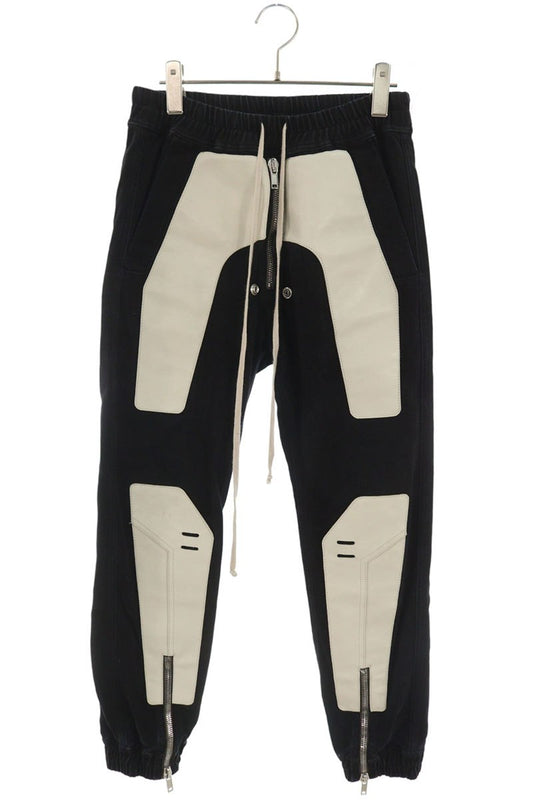Rick Owens Larry Cargo Jogger Leather Patch Pants Size 46