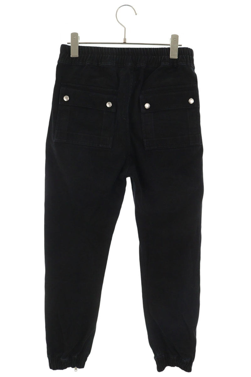 Rick Owens Larry Cargo Jogger Leather Patch Pants Size 46