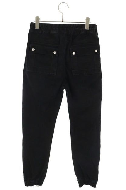Rick Owens Larry Cargo Jogger Leather Patch Pants Size 46
