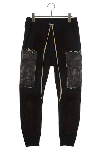 Rick Owens Larry Cargo Leather Patch Pants Size 46