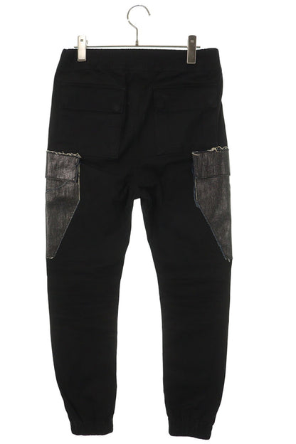 Rick Owens Larry Cargo Leather Patch Pants Size 46