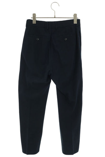 HERMES Cotton Slacks Navy Blue Size 38