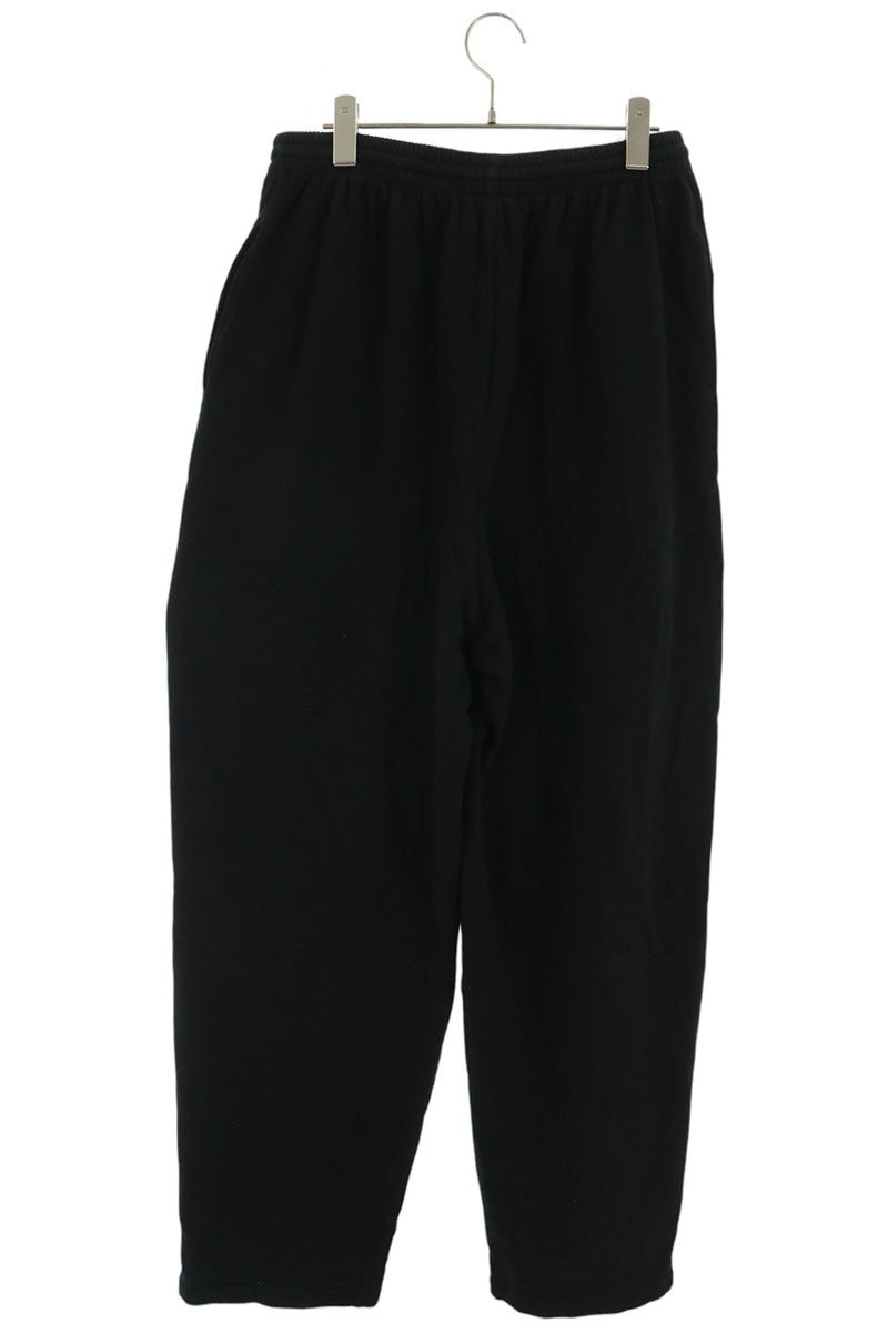 BALENCIAGA Logo Patch Cotton Sweatpants Black Size XS