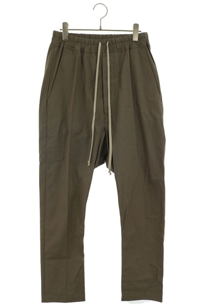 Rick Owens 25SS Drawstring Cotton Blend Pants Gray Size 46