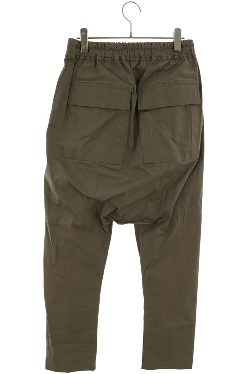 Rick Owens 25SS Drawstring Cotton Blend Pants Gray Size 46