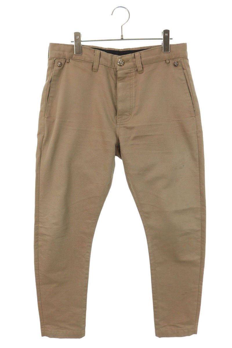 Chrome Hearts CHINOS Leather Trim Chino Pants Size 33