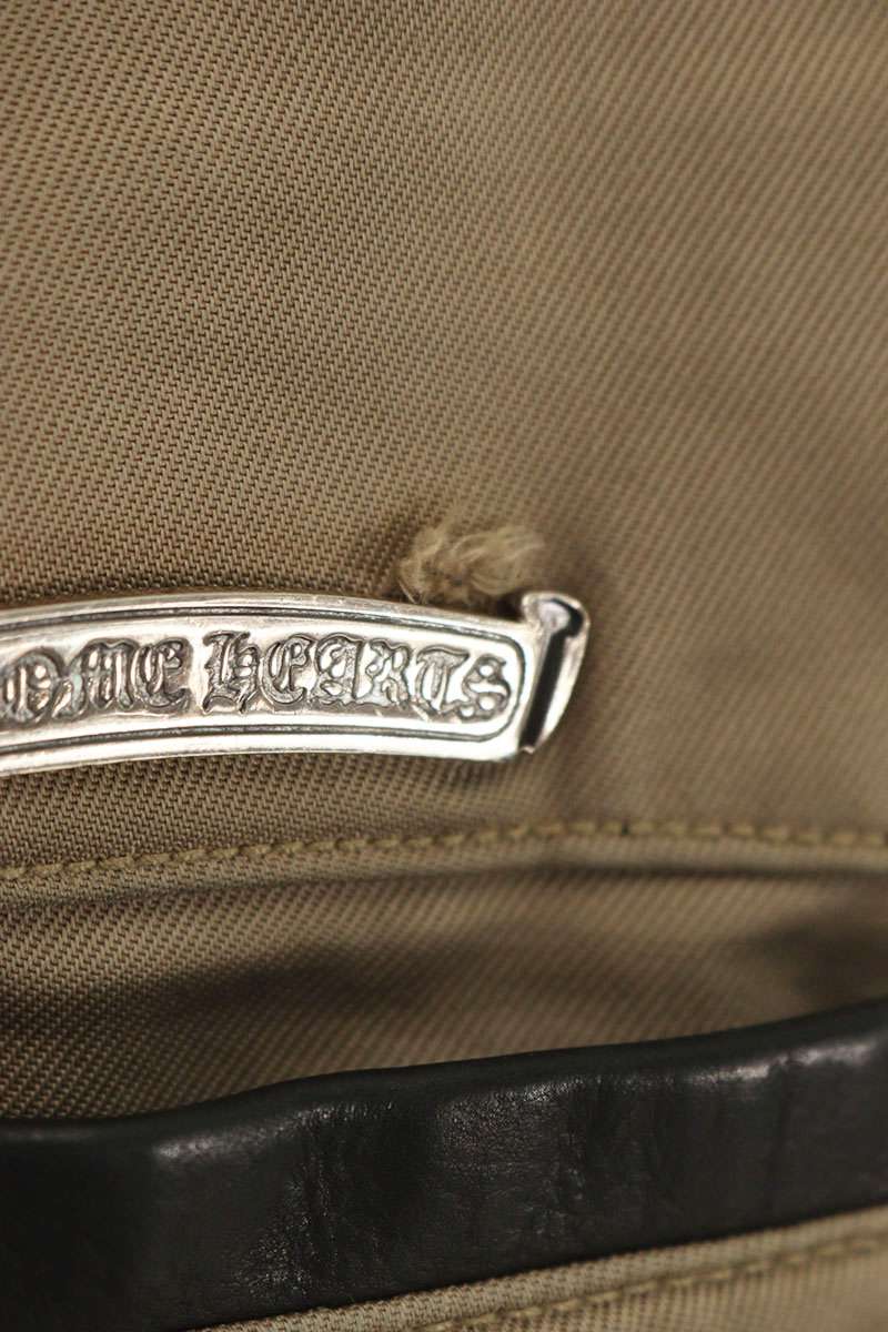Chrome Hearts CHINOS Leather Trim Chino Pants Size 33