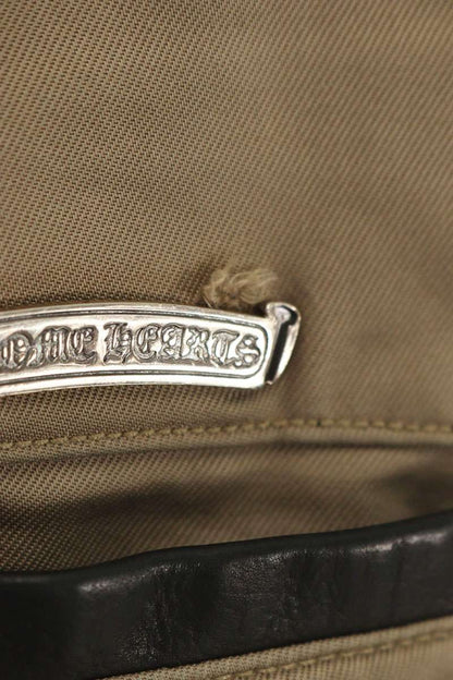 Chrome Hearts CHINOS Leather Trim Chino Pants Size 33