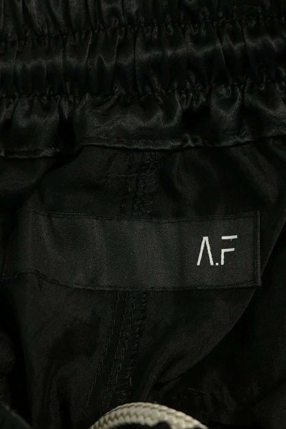 A.F ARTEFACT Acetate Cargo Wide Pants Black Size 2