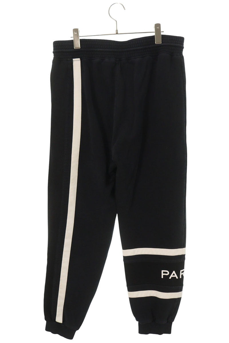 GIVENCHY Logo Embroidered Cotton Pants Black Size L