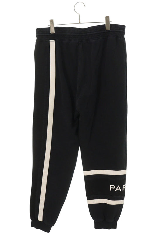 GIVENCHY Logo Embroidered Cotton Pants Black Size L
