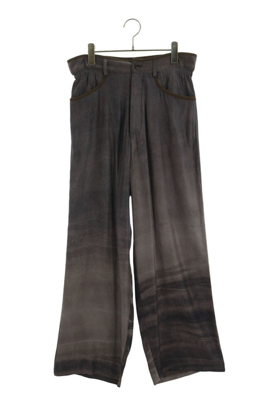 ms blaque Linen Rayon Gathered Waist Wide Pants Gray Size 36