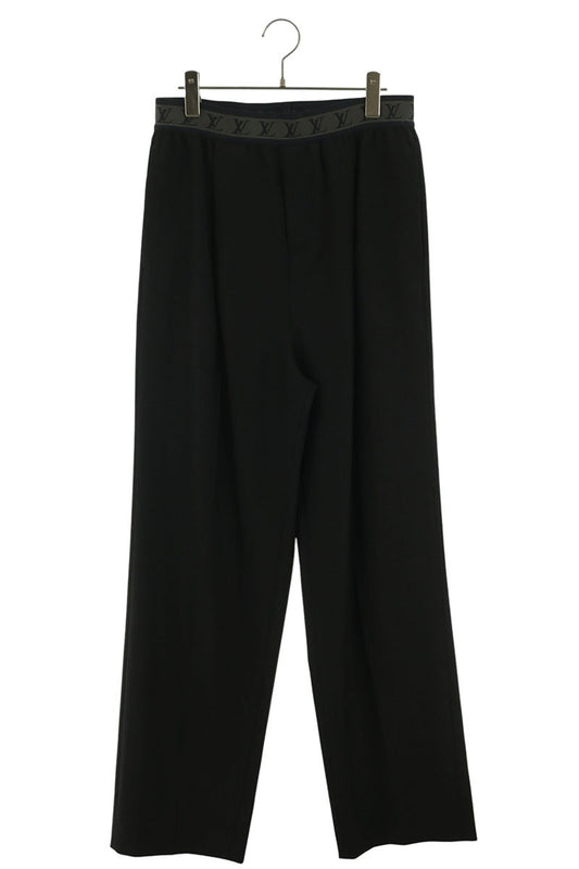 LOUISVUITTON 22SS Black LV Line Tapered Relax Pants Size 38