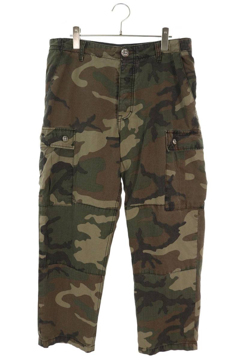 Chrome Hearts "DEVIL DOG" Camo Leather Patch Pants Size 33