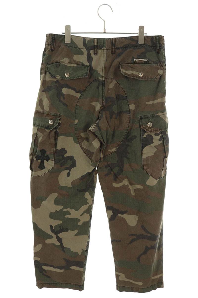 Chrome Hearts "DEVIL DOG" Camo Leather Patch Pants Size 33