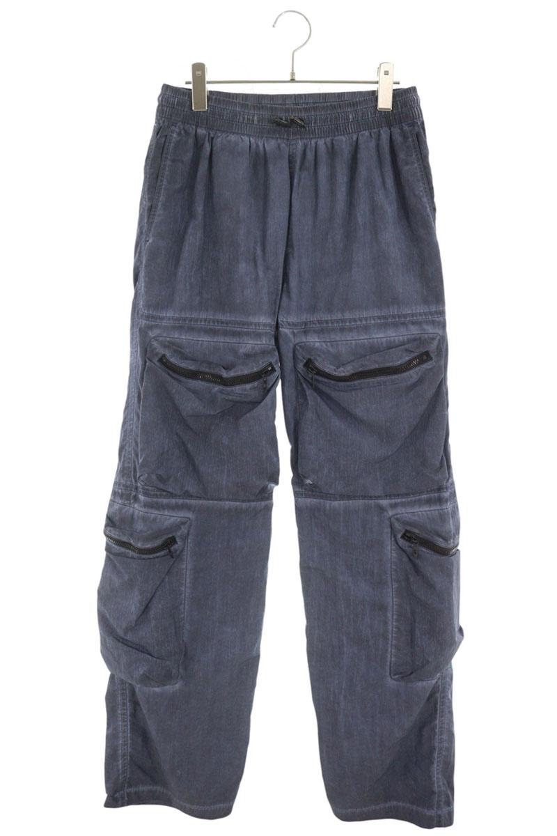 DIESEL Cotton Nylon Cargo Pants Navy Size M