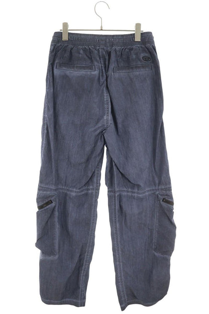 DIESEL Cotton Nylon Cargo Pants Navy Size M