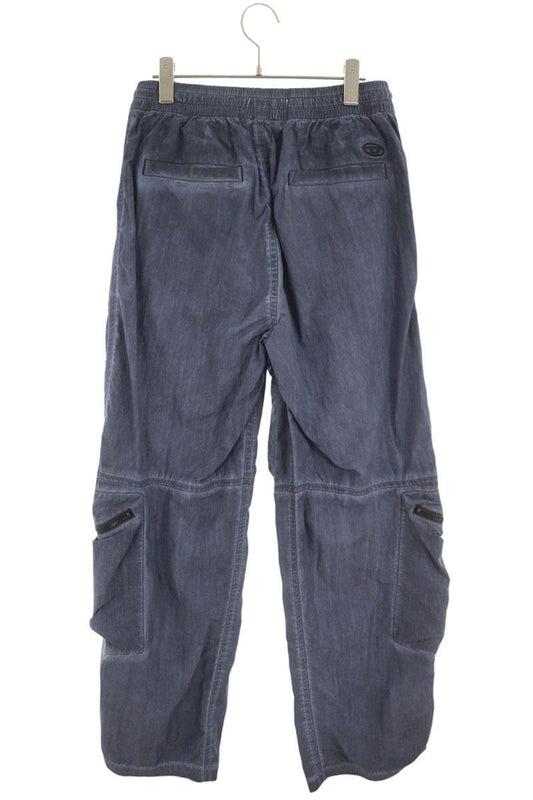 DIESEL Cotton Nylon Cargo Pants Navy Size M
