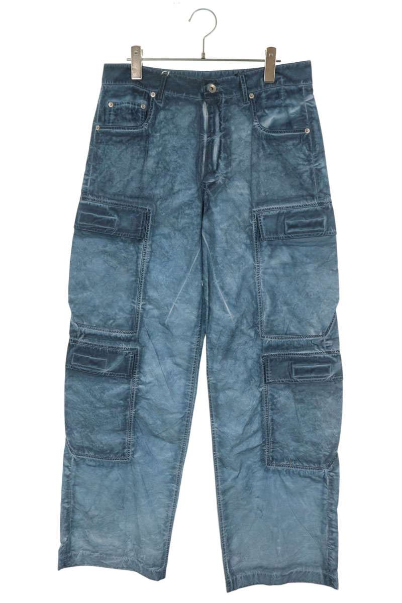 DRKSHDW 25SS PF Double Cargo Cotton Pants Blue Size 28