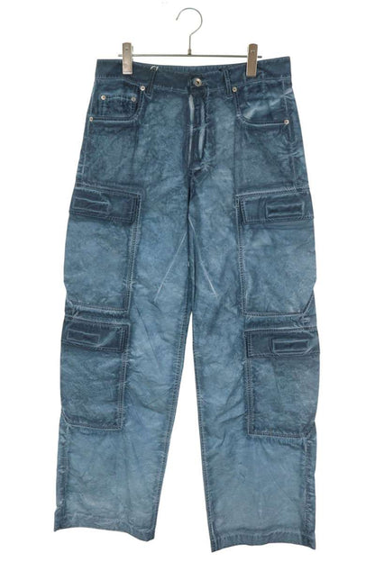 DRKSHDW 25SS PF Double Cargo Cotton Pants Blue Size 28