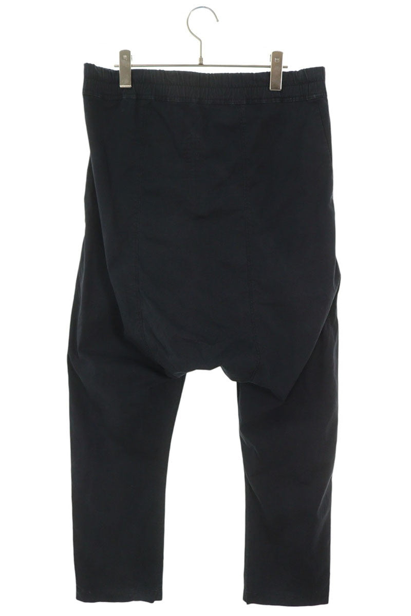 Rick Owens Sarouel Drawstring Cotton Pants Black Size 46