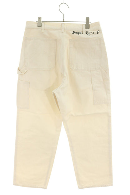SEQUEL 25AW Cotton Painter Pants White Size S