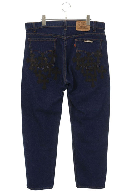 Chrome Hearts VNTG 505 Cross Patch Washed Denim Size 36