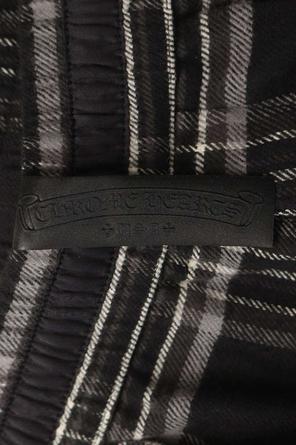 Chrome Hearts Cross Leather Patch Check Pants Size XL