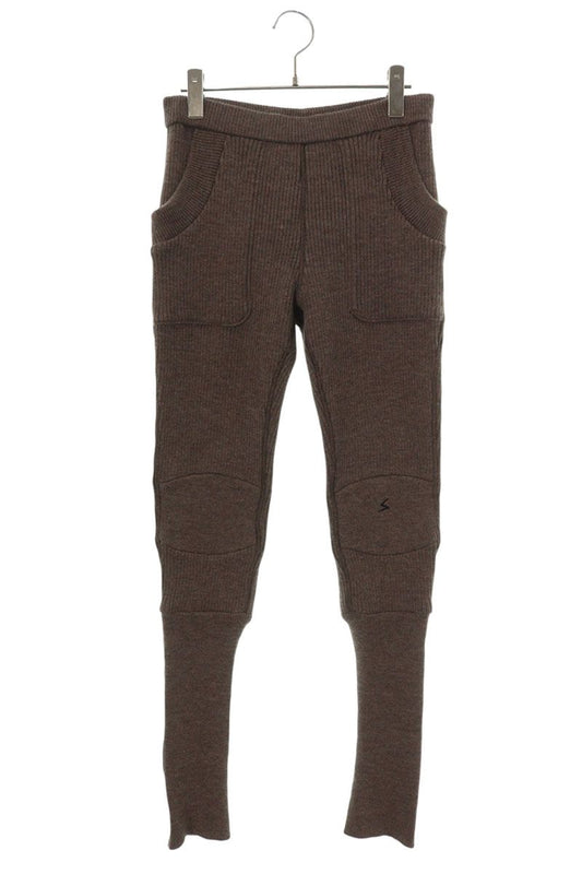 UNDERCOVER Hem Zip Knit Long Pants Brown Wool Size 1