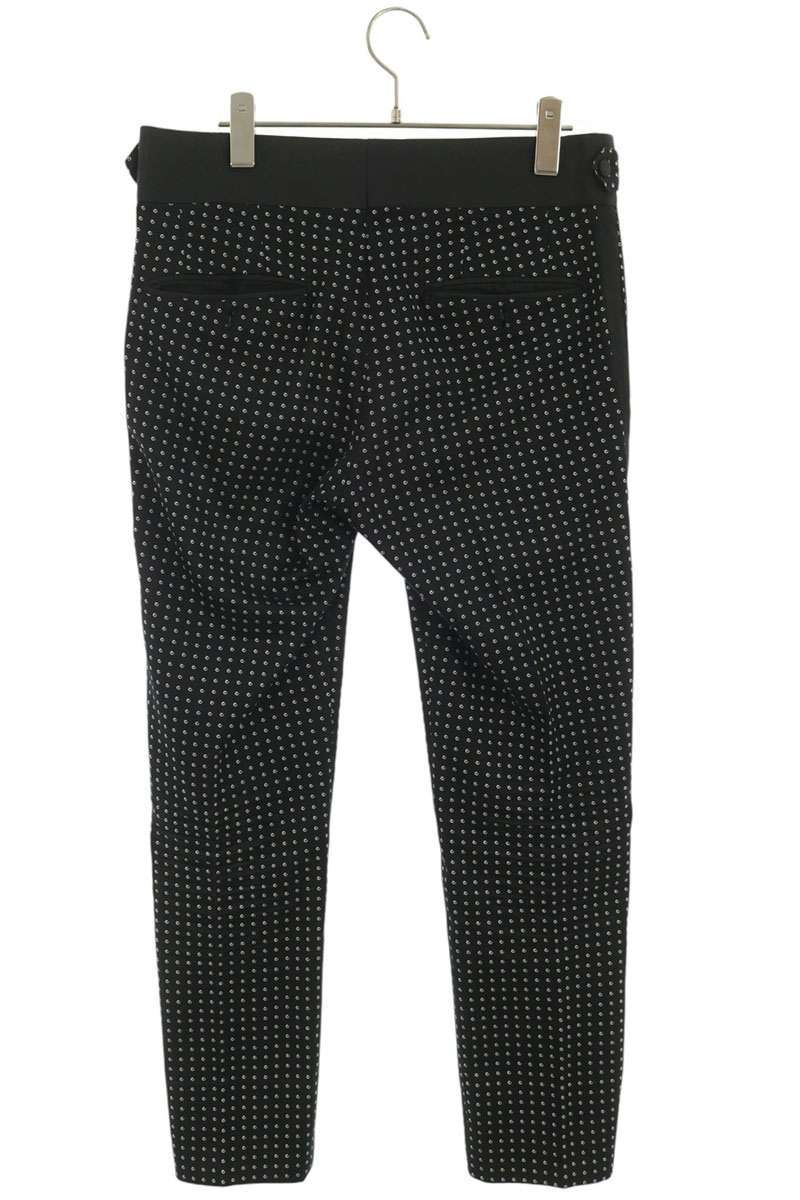DOLCE & GABBANA Black Embroidered Slacks Pants Size 44