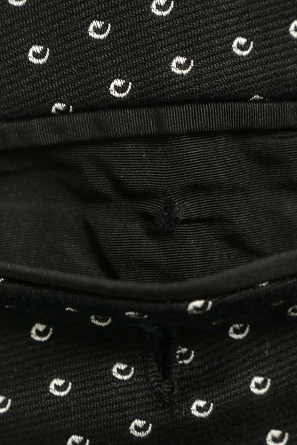 DOLCE & GABBANA Black Embroidered Slacks Pants Size 44