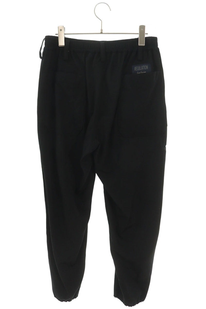 Yohji Yamamoto Wool Wrinkled Gabardine Pants Black Size 1