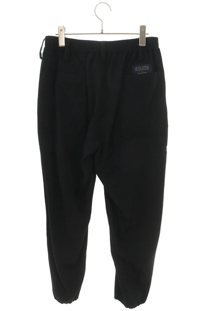 Yohji Yamamoto Wool Wrinkled Gabardine Pants Black Size 1
