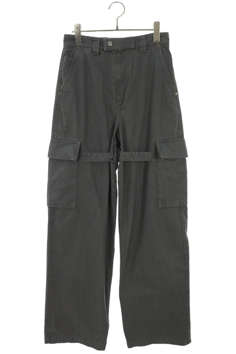 AMBUSH F23FAB001 Zip Fly Cotton Cargo Pants Gray Size XXS